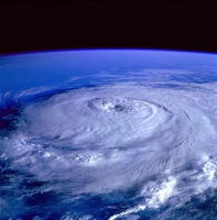 Orkaan Elena, Golf van Mexico. 1 september 1985. Foto door NASA