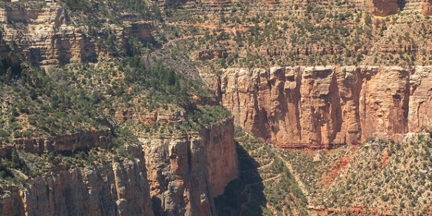 Grand Canyon niet gehuld in mist