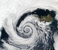 Orkaan bij IJsland